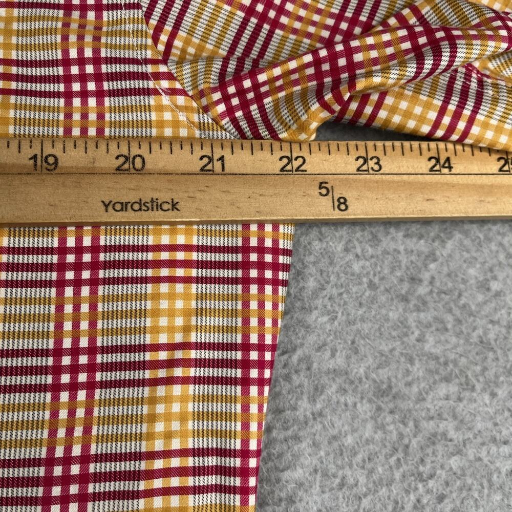 Robert Graham Colorful Plaid Shirt Flip Cuff Red Yellow Casual Classic Mens - Picture 7 of 11